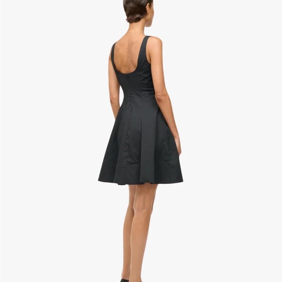 Staud Mini Wells Dress in Black Size 6 - Picture 2 of 5